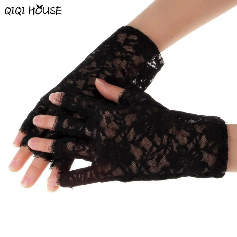 Stylish Lace Fingerless Party Gloves