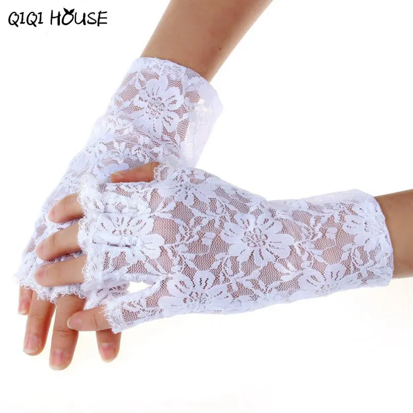 Stylish Lace Fingerless Party Gloves