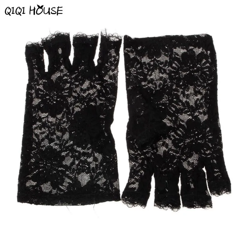 Stylish Lace Fingerless Party Gloves