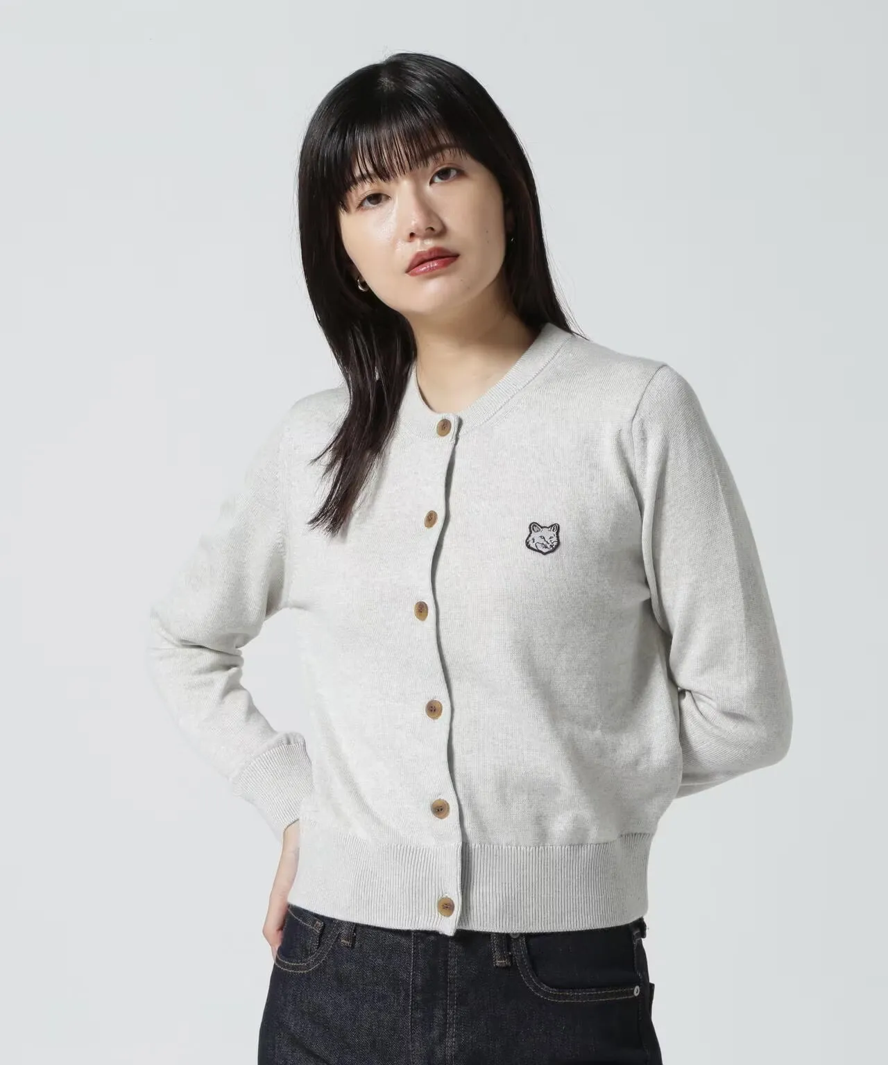 Maison Kitsune Street Style Plain Logo Cardigans