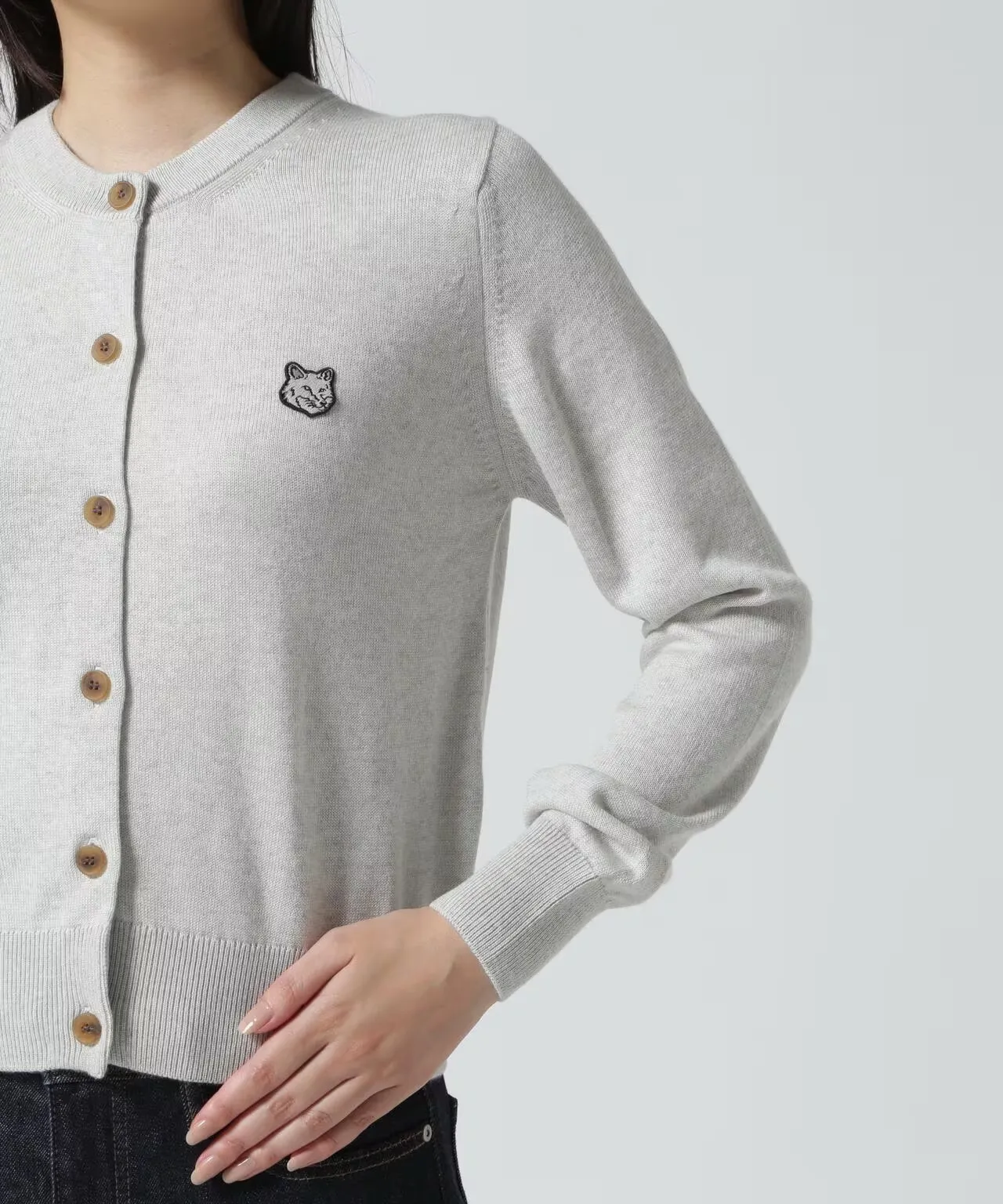 Maison Kitsune Street Style Plain Logo Cardigans