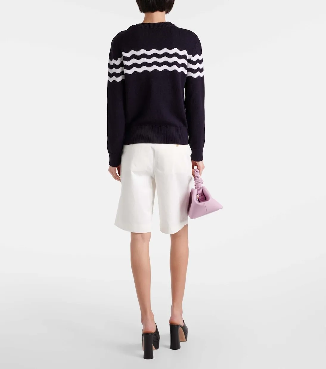 PATOU | Striped Wool Long Sleeves Casual Cotton Office