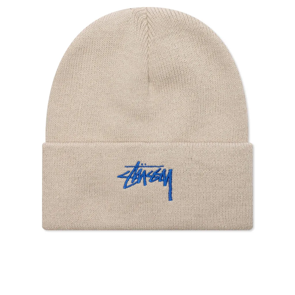 Cream Stock Cuff Beanie