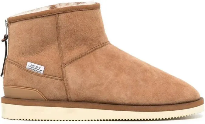 Brown ELS Suede Ankle Boots - Suicoke