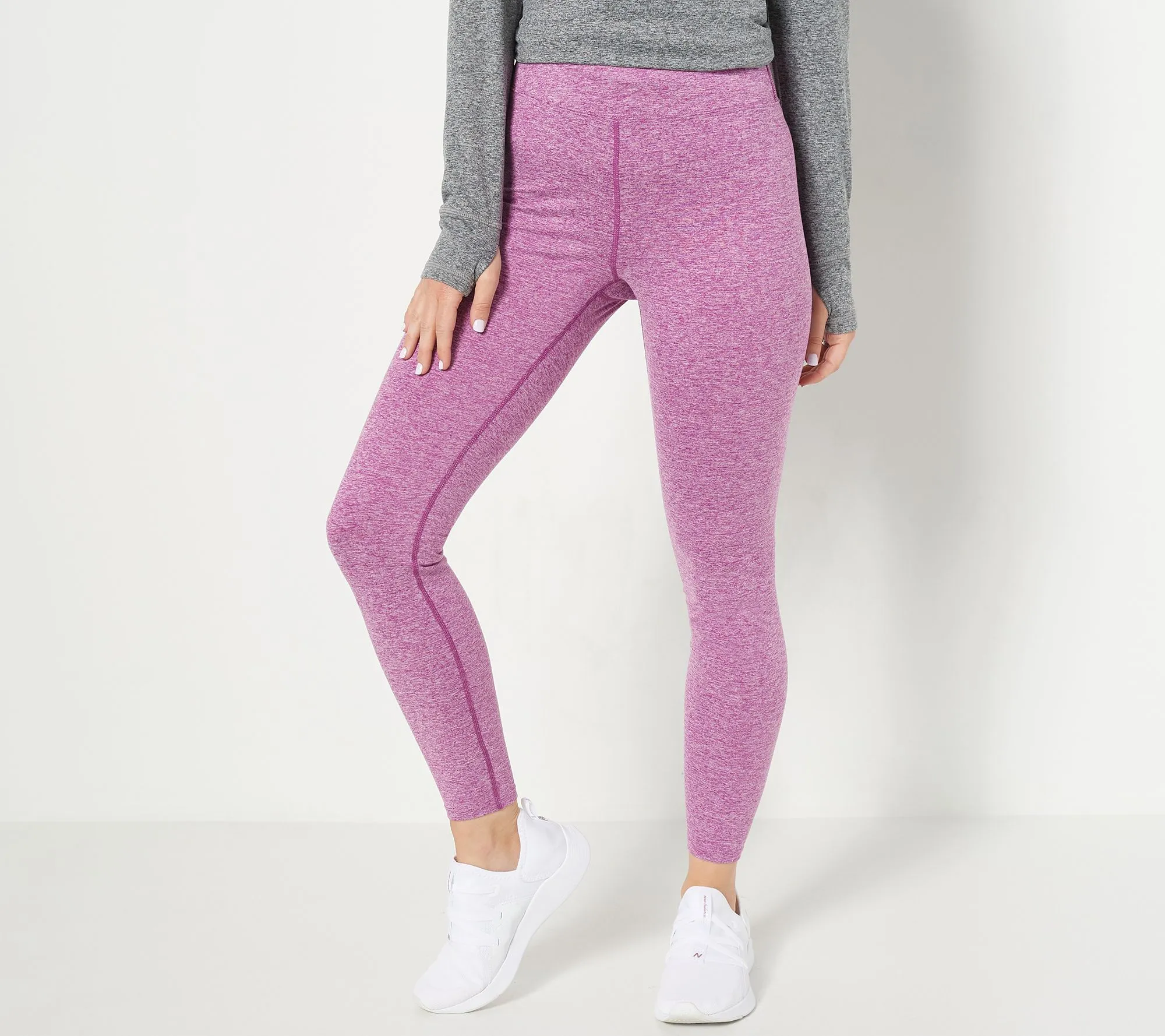 Susan Graver SG Sport Regular Heather Knit Leggings Google