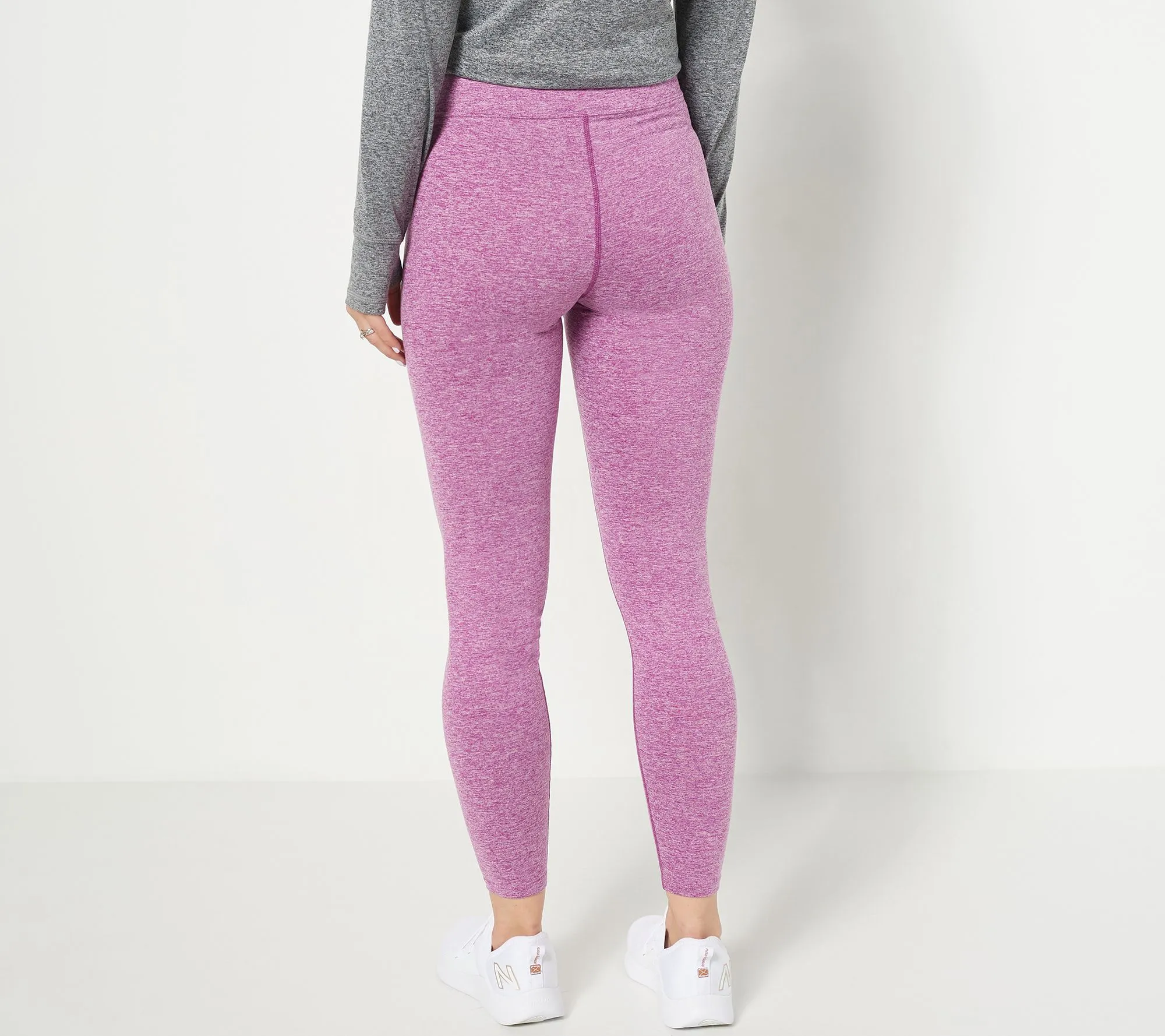 Susan Graver SG Sport Regular Heather Knit Leggings Google