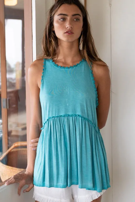 Sweet Simple Babydoll Tank Knit Top