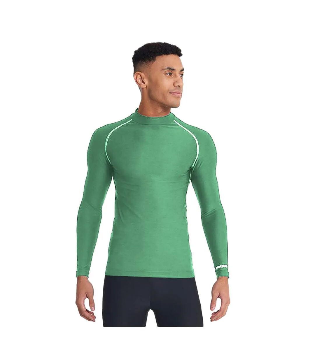 Thermal Underwear Long Sleeve Base Layer Vest Top (Green)