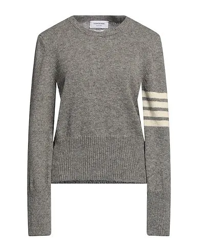 Wool Long Sleeves Plain Logo V-neck & Crew neck Crew Neck THOM BROWNE