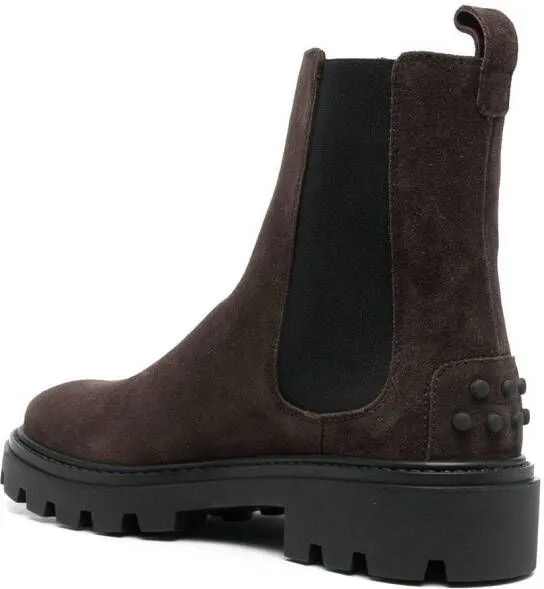 Tod's Brown Suede Ankle Boots