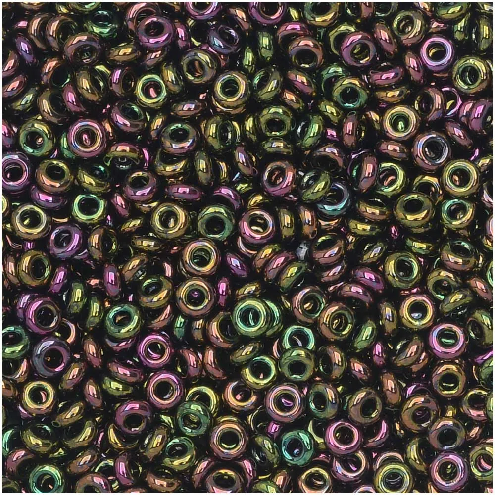 Toho Demi Round Seed Beads 11/0 Higher Metallic Purple/Green Iris