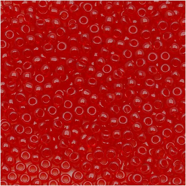 Toho Round Seed Beads Transparent Siam Ruby 11/0 Size 8g