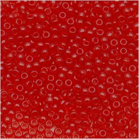 Toho Round Seed Beads Transparent Siam Ruby 11/0 Size 8g