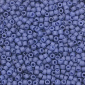 Toho Round Seed Beads 15/0 #2606F Semi Glazed Soft Blue