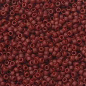 Toho Round Seed Beads 15/0 #2609F Semi Glazed Dark Red