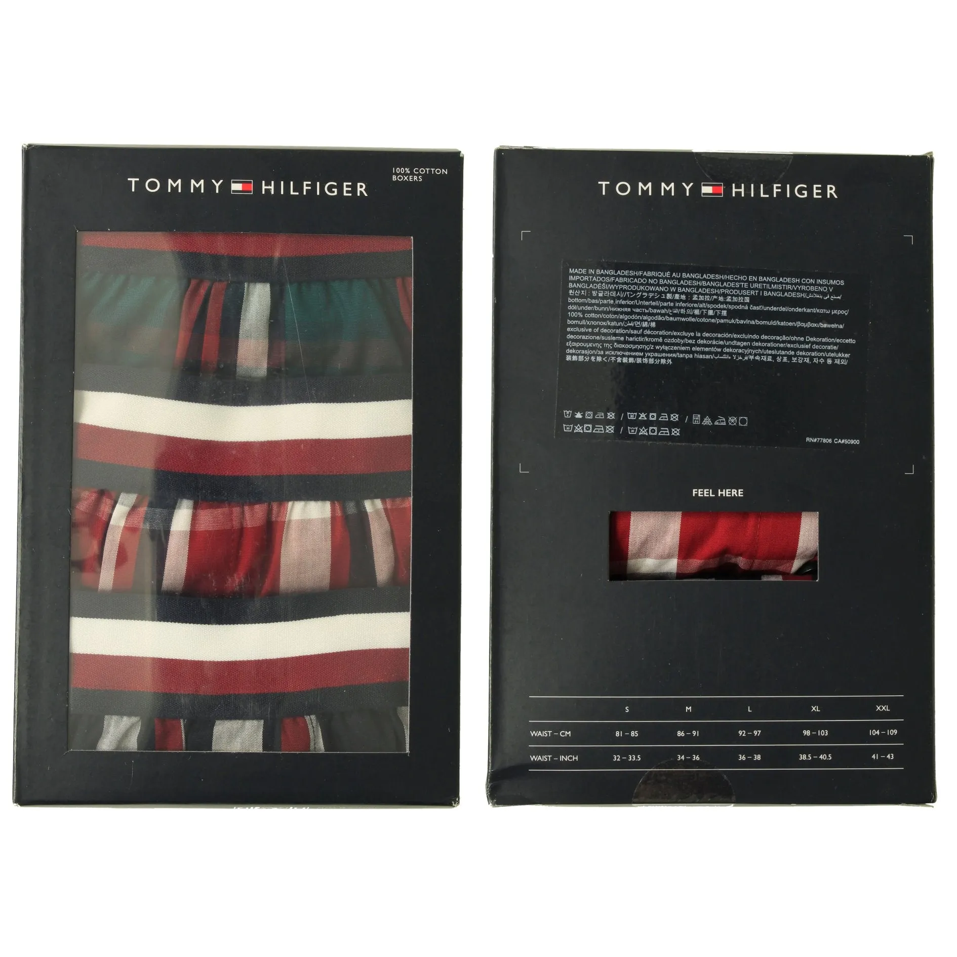 3-Pack Men's Woven Check Boxer Shorts by Tommy Hilfiger