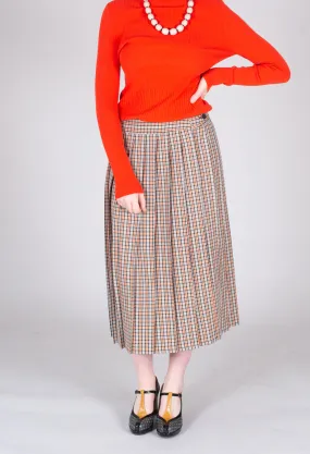 Tortora Orange Check Skirt