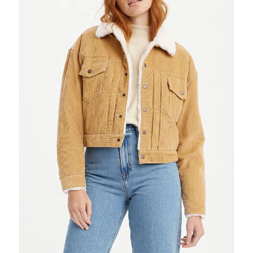 Lee Rodriguez Trucker Shearling Corduroy Jacket