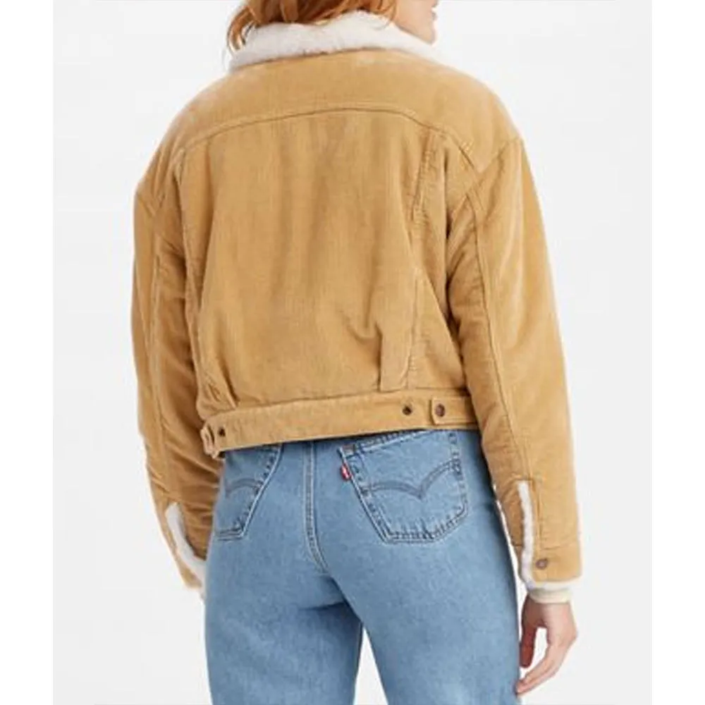 Lee Rodriguez Trucker Shearling Corduroy Jacket