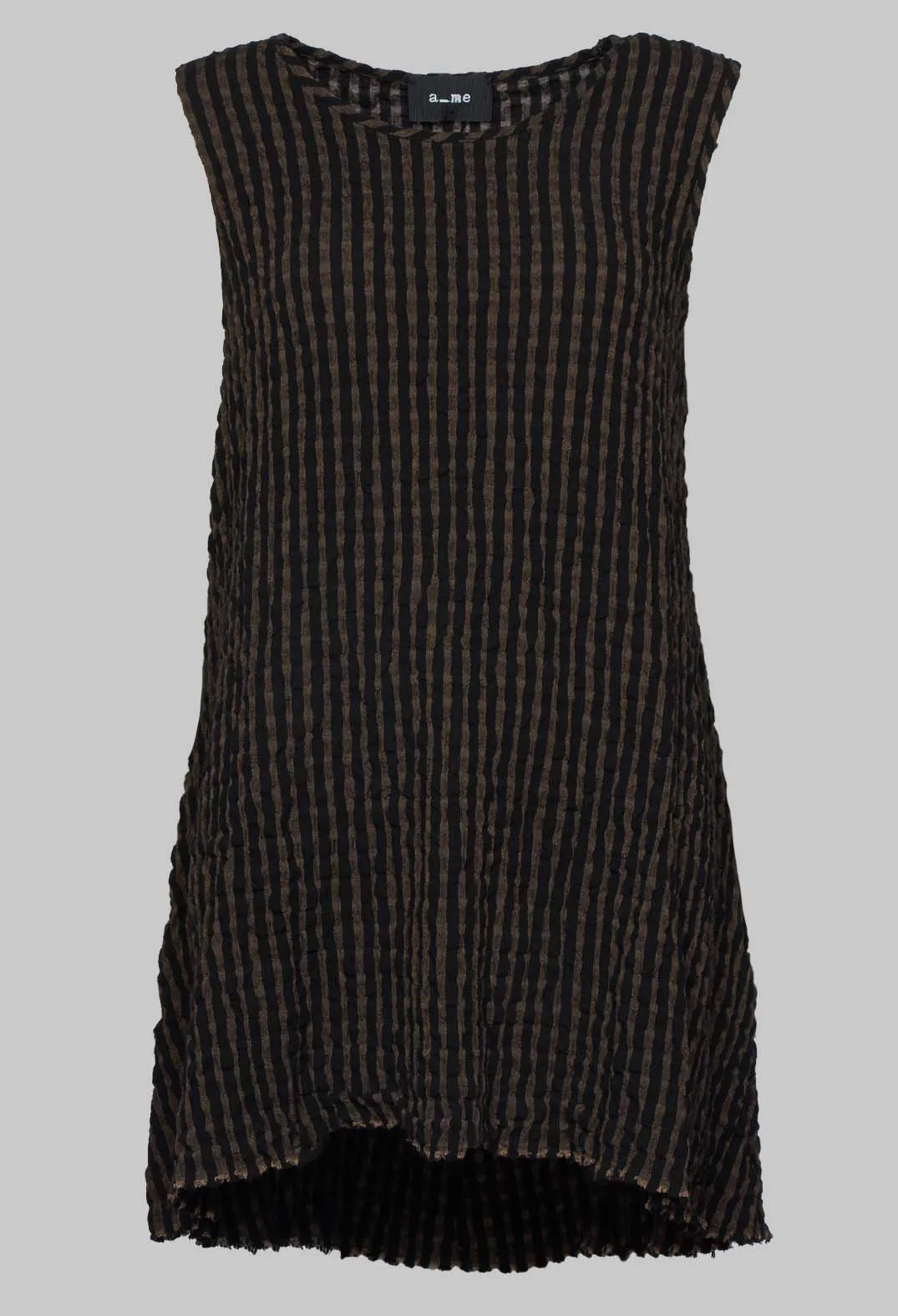 Grey and Brown Striped Tunic for Adults