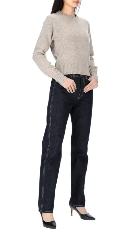 AMI PARIS | Heart Wool U-Neck Casual Plain Long Sleeves