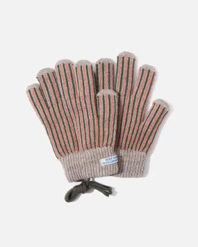 Chic Natural Striped Gloves