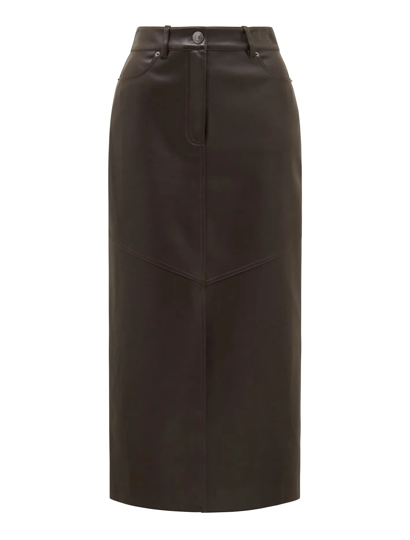 Vegan Leather Midaxi Skirt Named Elodie