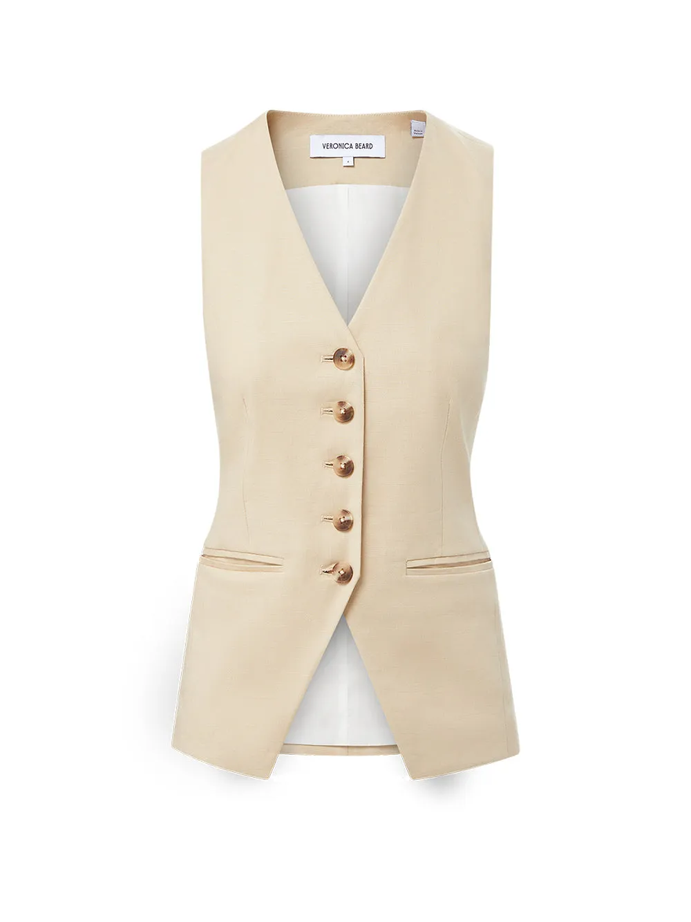 Stone Khaki Veronica Beard Liff Vest