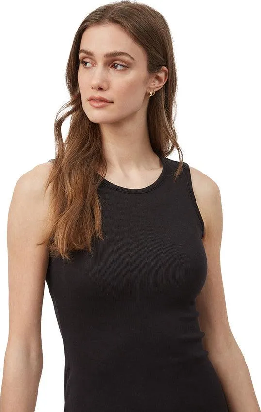 Black Ribbed Tank Dress by Tentree