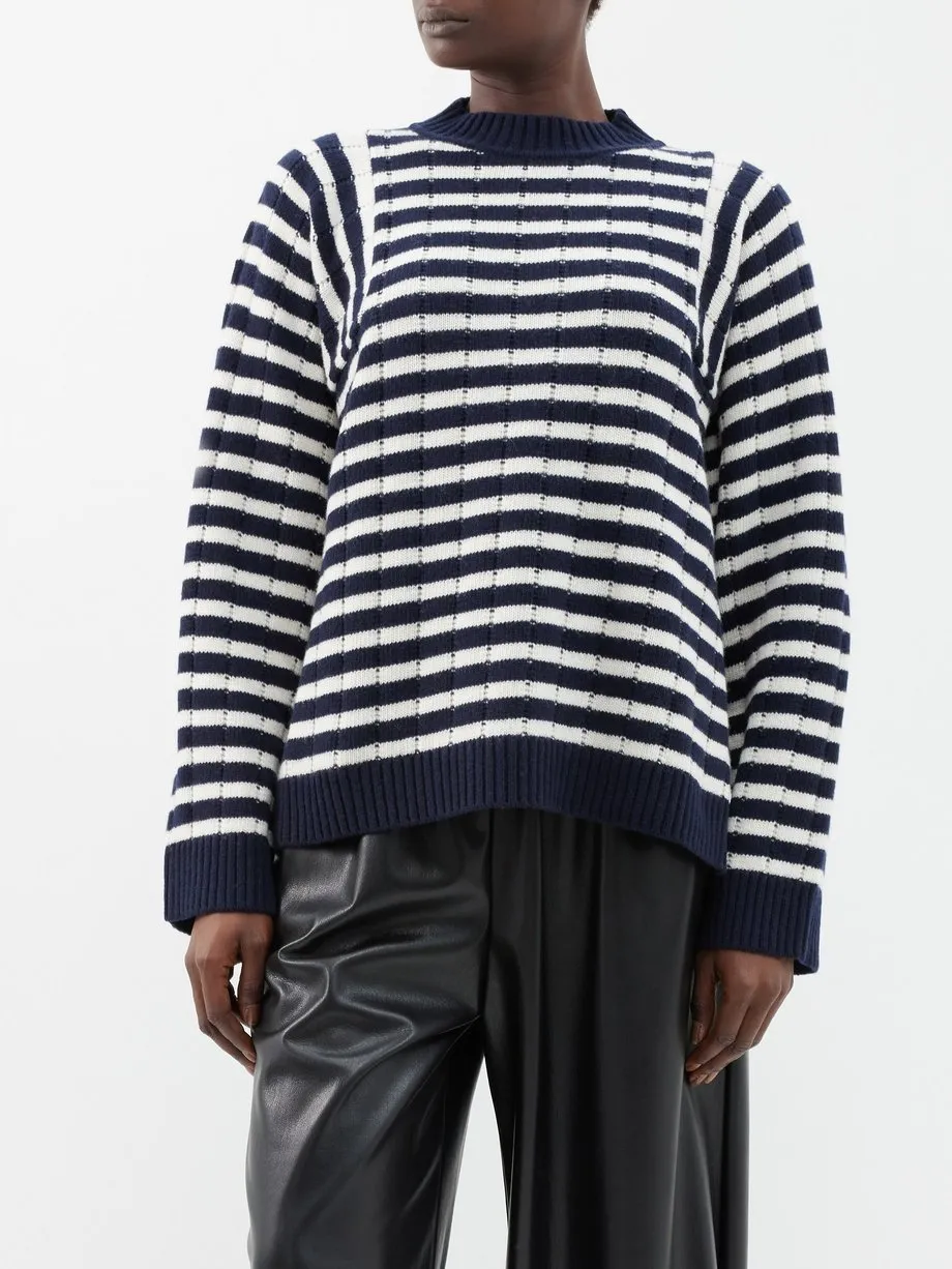 Weekend Max Mara  |Striped Unisex Wool Long Sleeves Street Style