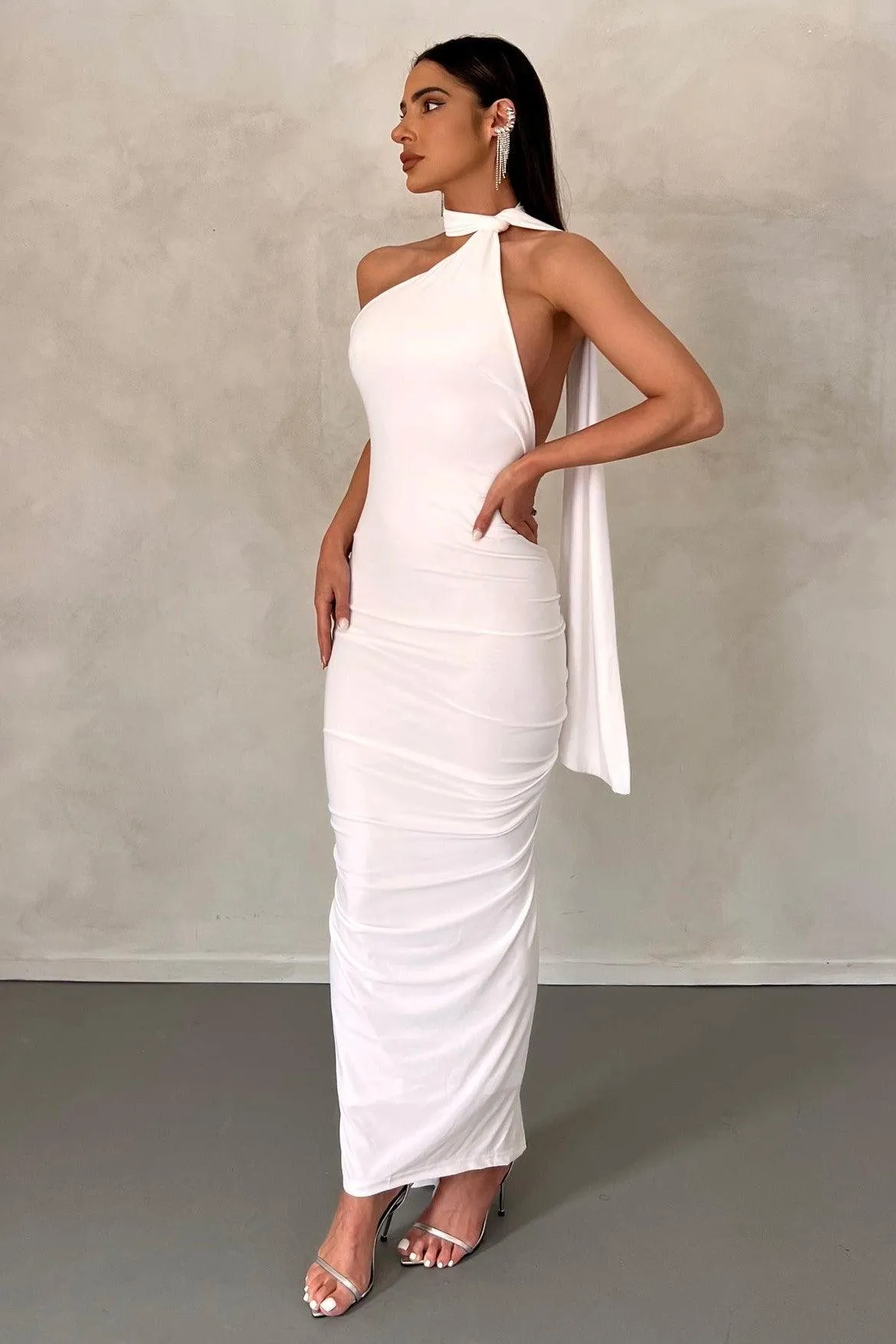 Elegant White Leoni Dress