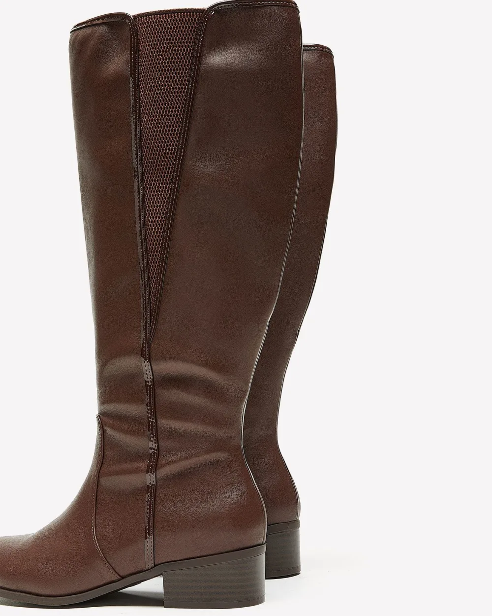 Wide Calf, High Shaft Vegan Leather Boots