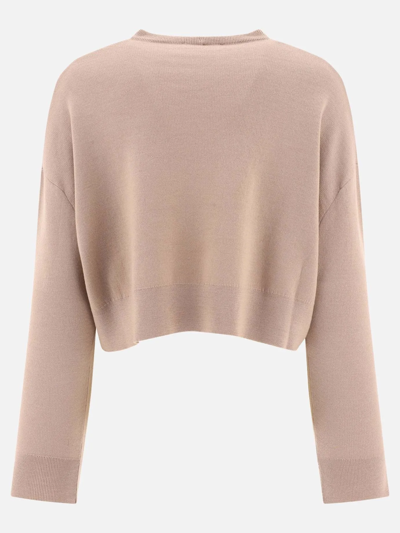 Wool Crew Neck Long Sleeved Elegant Sweater