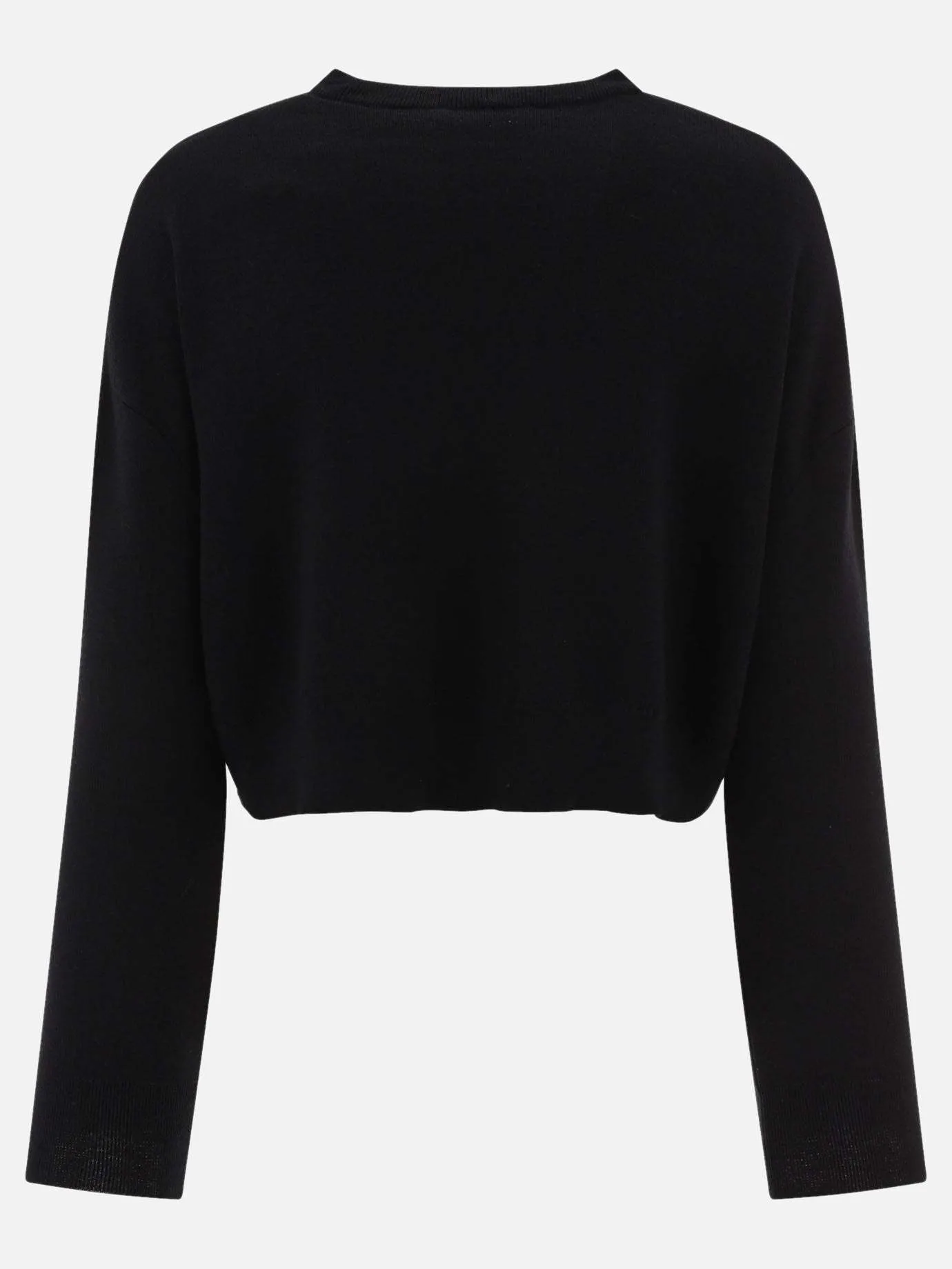 Wool Crew Neck Long Sleeved Elegant Sweater