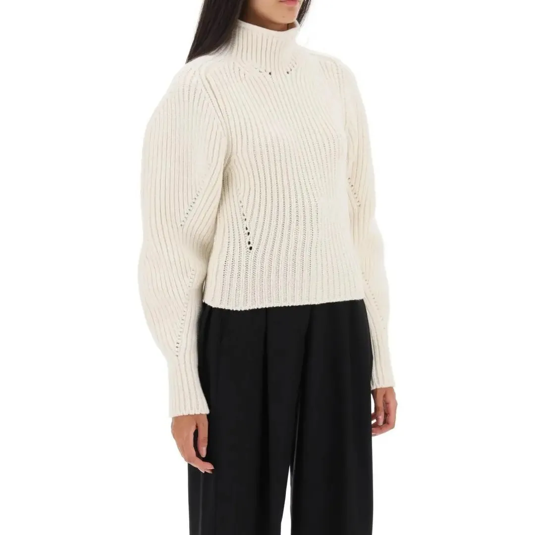 Wool Long Sleeved High-Neck Party Sweater