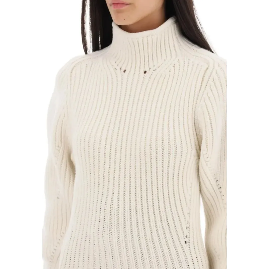 Wool Long Sleeved High-Neck Party Sweater