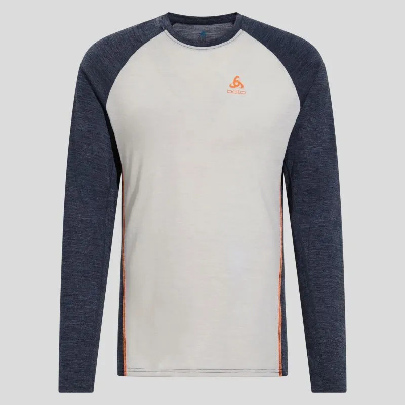 Crew Neck Long-Sleeve Wool Top for Natural Performance