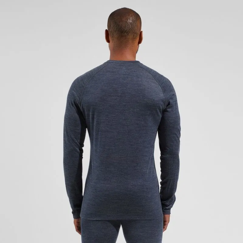 Crew Neck Long-Sleeve Wool Top for Natural Performance