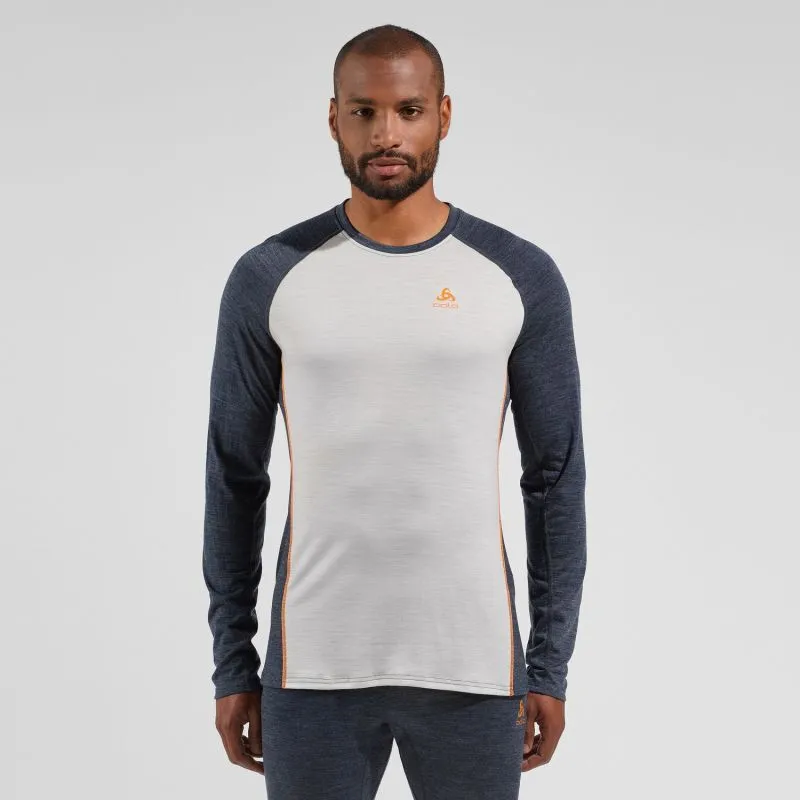 Crew Neck Long-Sleeve Wool Top for Natural Performance