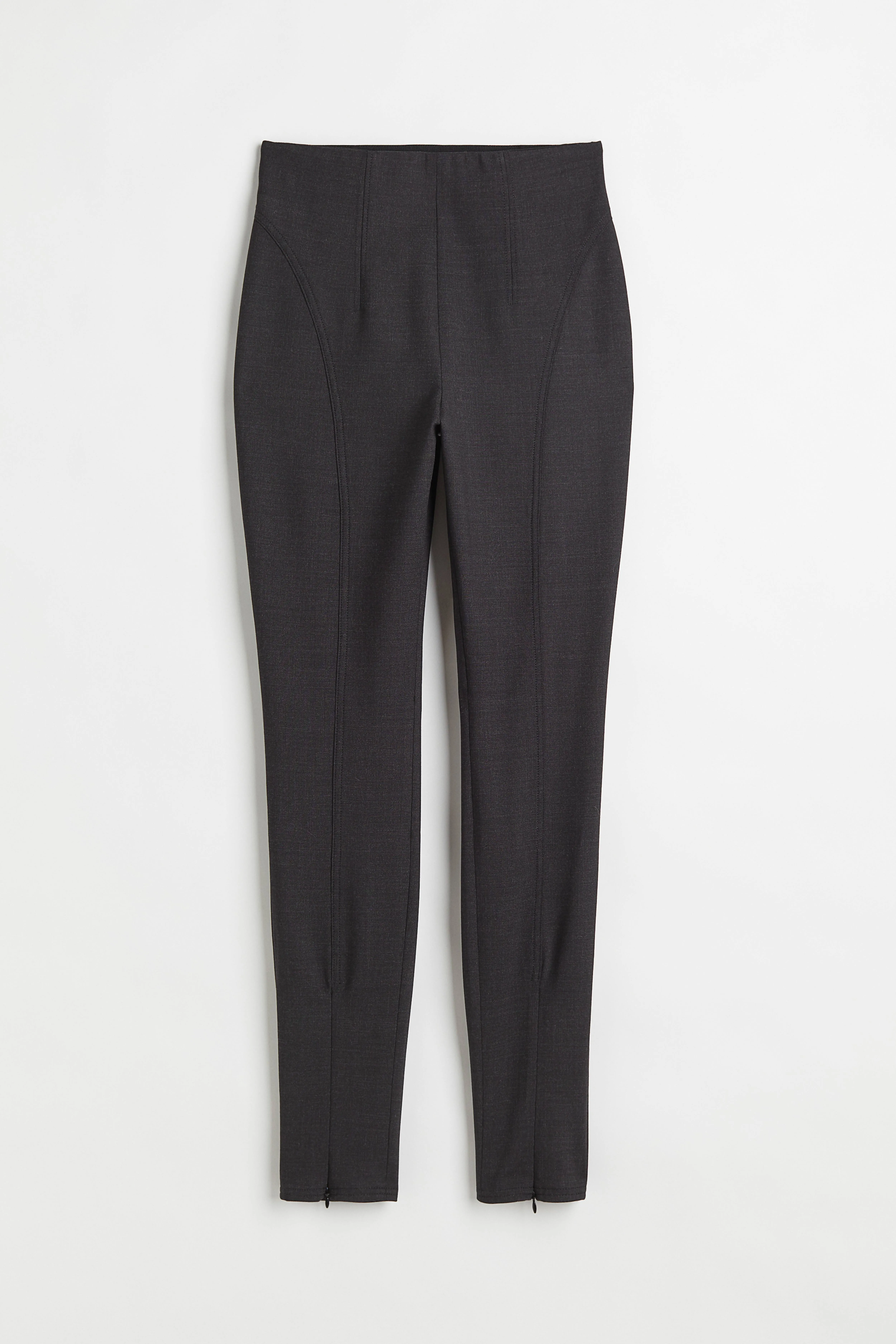 Wool Leggings in Dark Grey Marl for Ladies