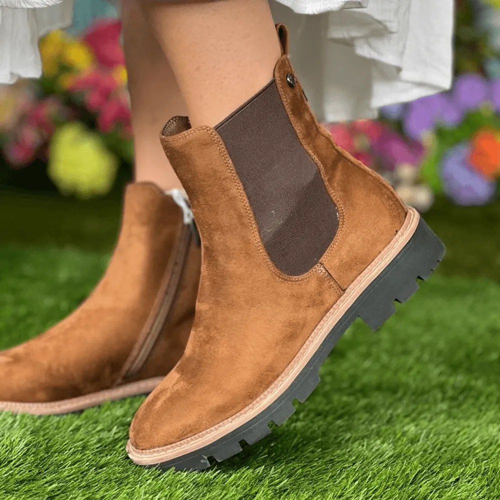 XTI 142199 Brown Suede Ankle Boots