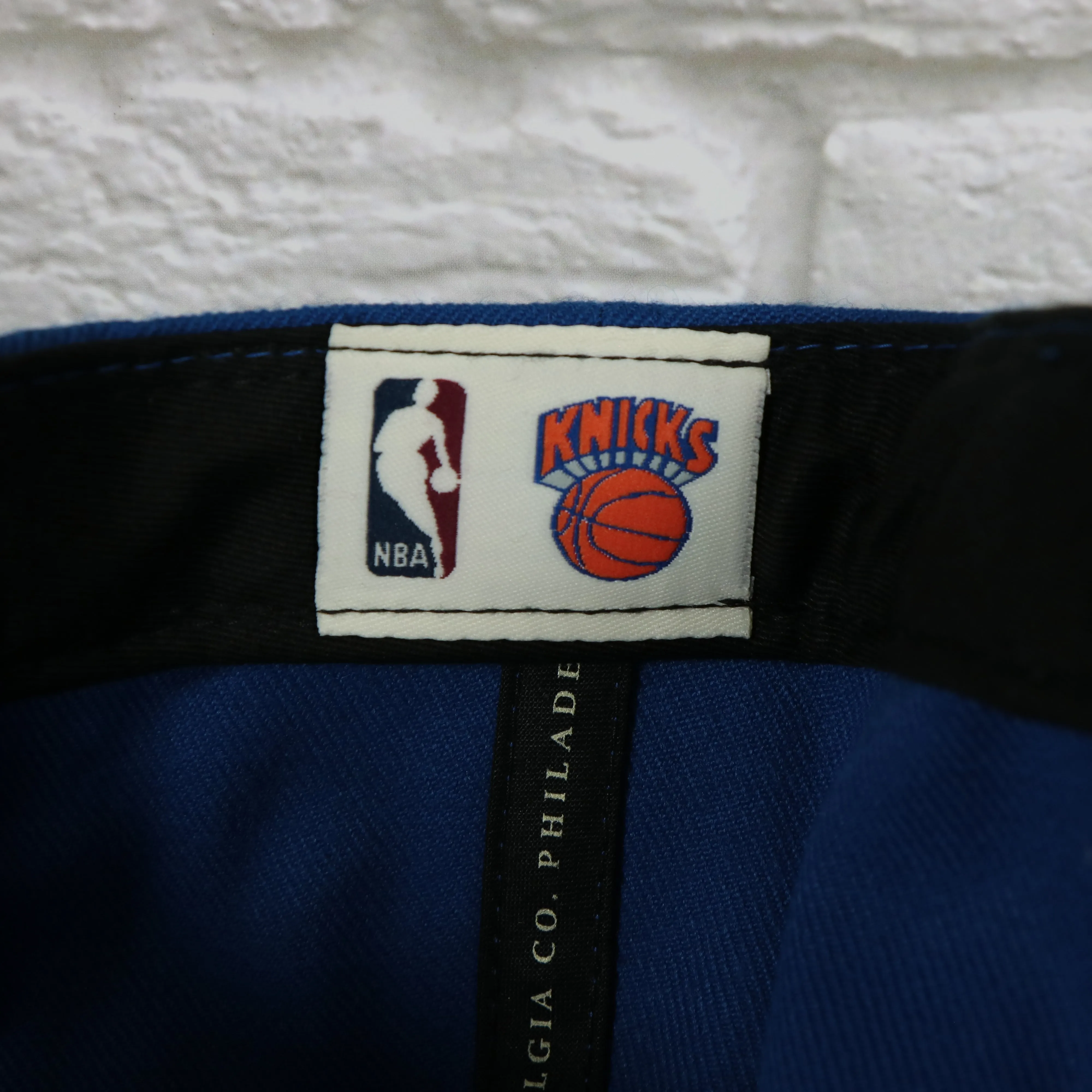 Vintage New York Knicks Snapback Hat with Reflective Detail